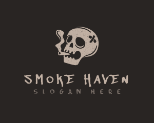 Smoking Skull Cigar logo design