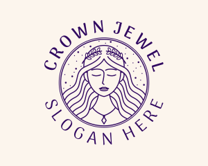 Headpiece - Beauty Goddess Woman logo design