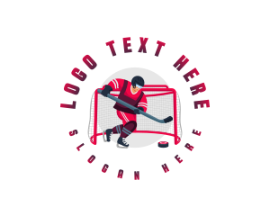 Goal Net - Hockey Athlete Team logo design