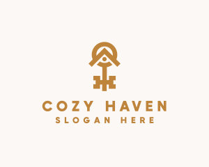 Hostel - Residential House Key logo design