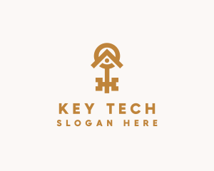 Residential House Key logo design