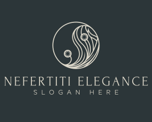 Elegant Dandelion Yin Yang logo design