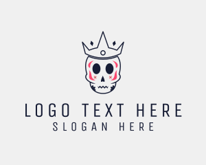 Calavera - King Sugar Skull logo design