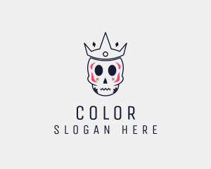 Colorful - King Sugar Skull logo design