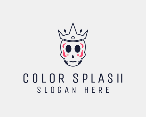 Crown Sugar Skull logo design