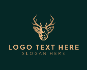 Moose - Luxury Geometric Stag logo design