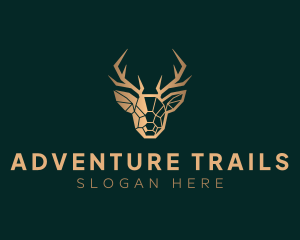 Luxury Geometric Stag logo design