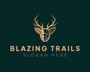 Luxury Geometric Stag logo design