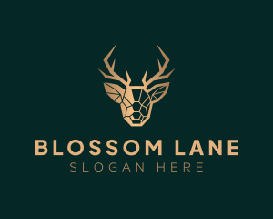 Luxury Geometric Stag logo design