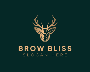 Luxury Geometric Stag logo design