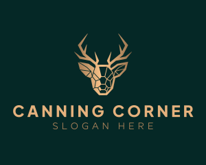 Luxury Geometric Stag logo design