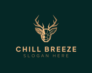 Luxury Geometric Stag logo design