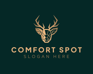 Luxury Geometric Stag logo design