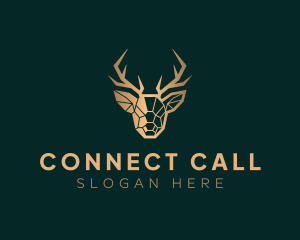 Luxury Geometric Stag logo design