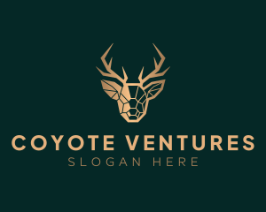 Luxury Geometric Stag logo design