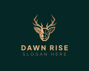 Luxury Geometric Stag logo design