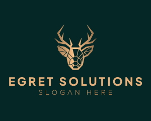 Luxury Geometric Stag logo design