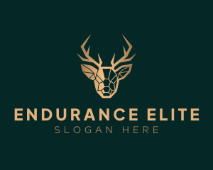 Luxury Geometric Stag logo design