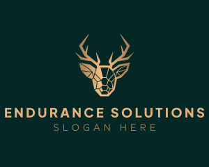 Luxury Geometric Stag logo design