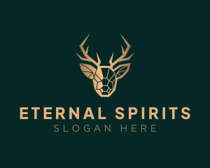 Luxury Geometric Stag logo design