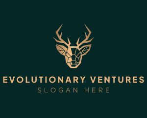 Luxury Geometric Stag logo design