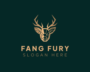 Luxury Geometric Stag logo design