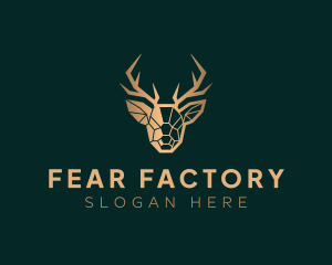 Luxury Geometric Stag logo design