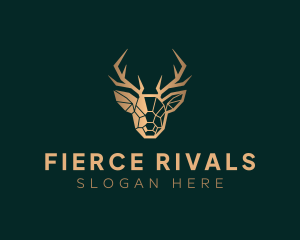 Luxury Geometric Stag logo design