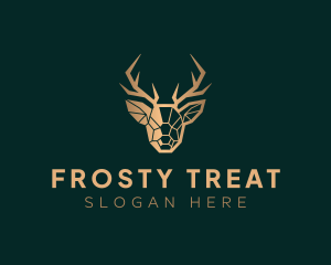 Luxury Geometric Stag logo design