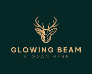 Luxury Geometric Stag logo design