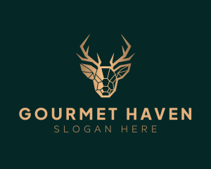 Luxury Geometric Stag logo design