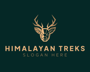 Luxury Geometric Stag logo design