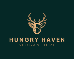 Luxury Geometric Stag logo design