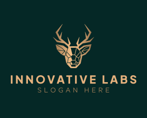 Luxury Geometric Stag logo design