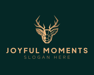 Luxury Geometric Stag logo design