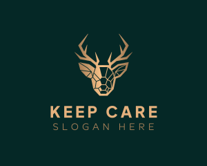 Luxury Geometric Stag logo design