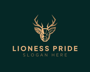 Luxury Geometric Stag logo design