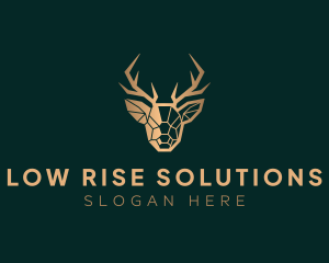 Luxury Geometric Stag logo design