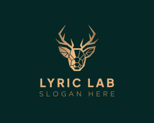 Luxury Geometric Stag logo design