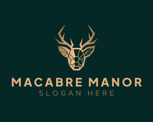 Luxury Geometric Stag logo design