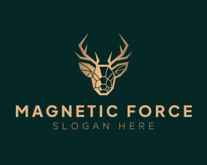 Luxury Geometric Stag logo design