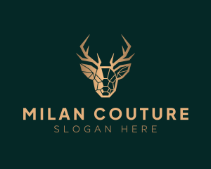 Luxury Geometric Stag logo design