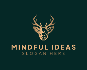 Luxury Geometric Stag logo design