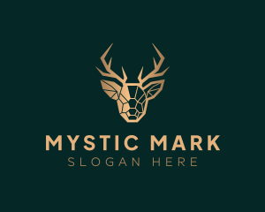 Luxury Geometric Stag logo design