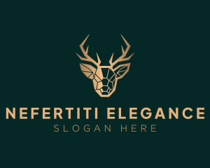 Luxury Geometric Stag logo design