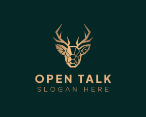 Luxury Geometric Stag logo design