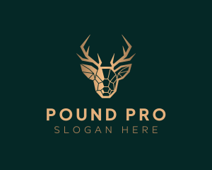 Luxury Geometric Stag logo design