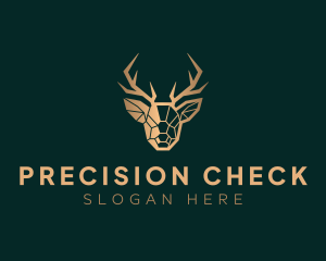 Luxury Geometric Stag logo design