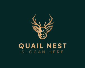 Luxury Geometric Stag logo design