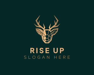 Luxury Geometric Stag logo design